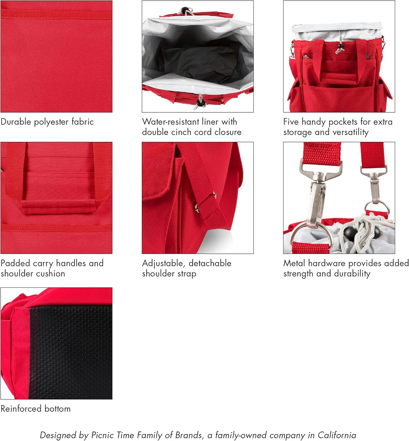 PICNIC TIME NCAA Unisex-Adult NCAA Activo Cooler Tote Bag