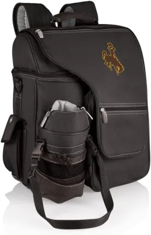 PICNIC TIME NCAA Wyoming Cowboys Turismo Backpack Cooler with Water Bottle Carrier - Soft Cooler Backpack - Travel Cooler Bag