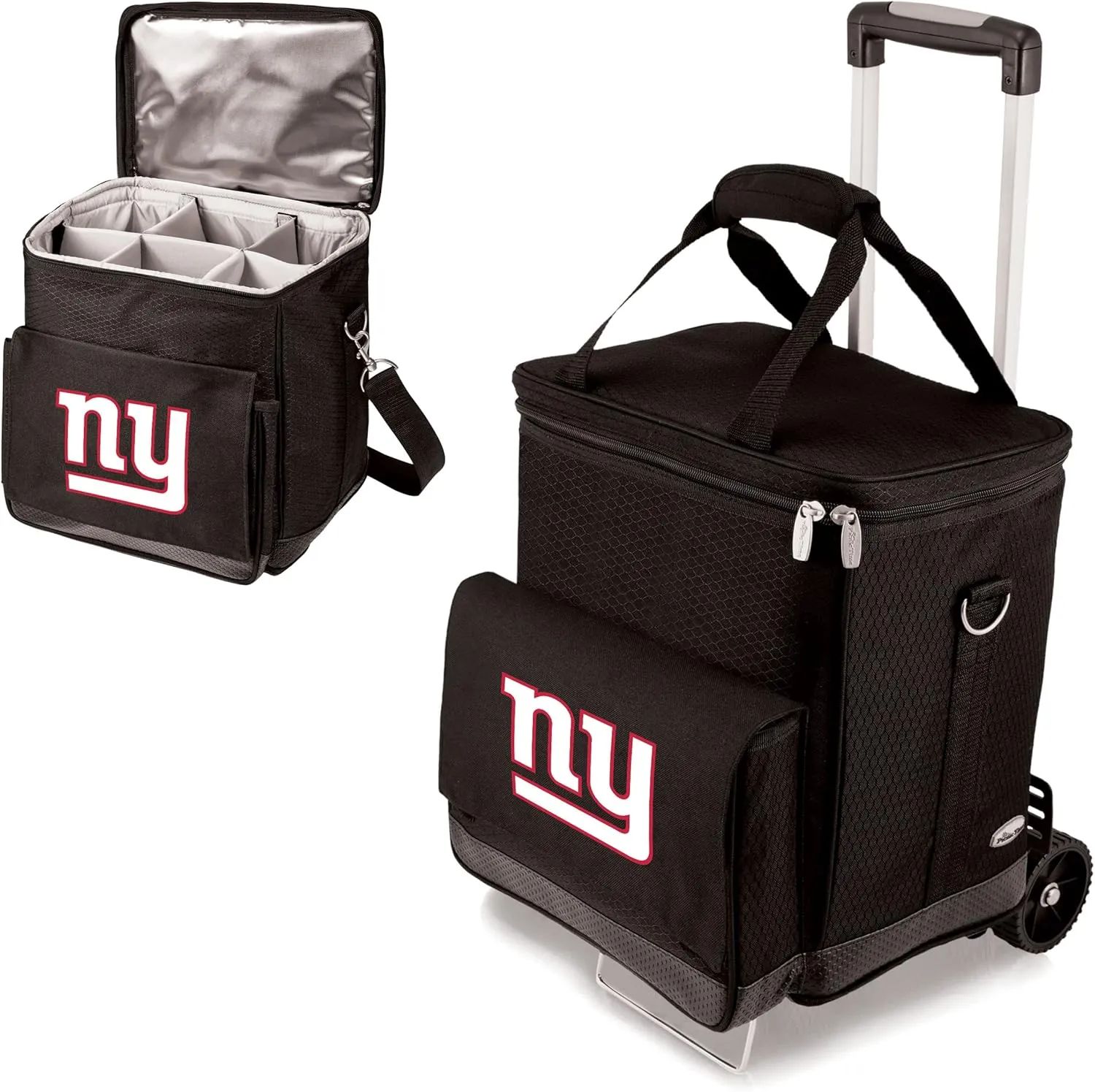 PICNIC TIME NFL Unisex-Adult NFL Cellar 6-Bottle Wine Carrier & Cooler Tote with Trolley
