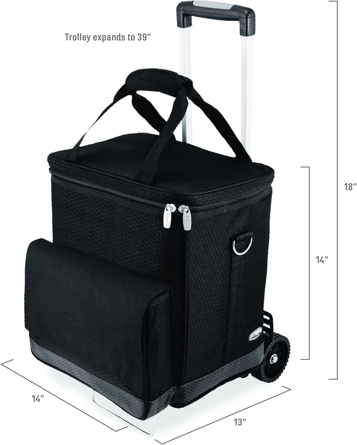 PICNIC TIME NFL Unisex-Adult NFL Cellar 6-Bottle Wine Carrier & Cooler Tote with Trolley