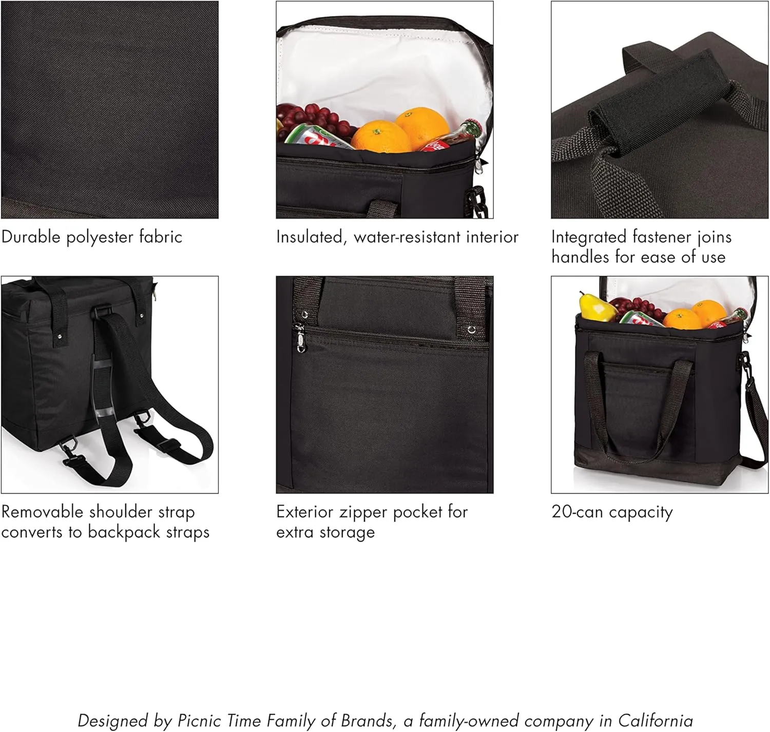 PICNIC TIME NHL Unisex-Adult NHL Montero Tote Cooler Bag, Soft Cooler Bag, Picnic Tote