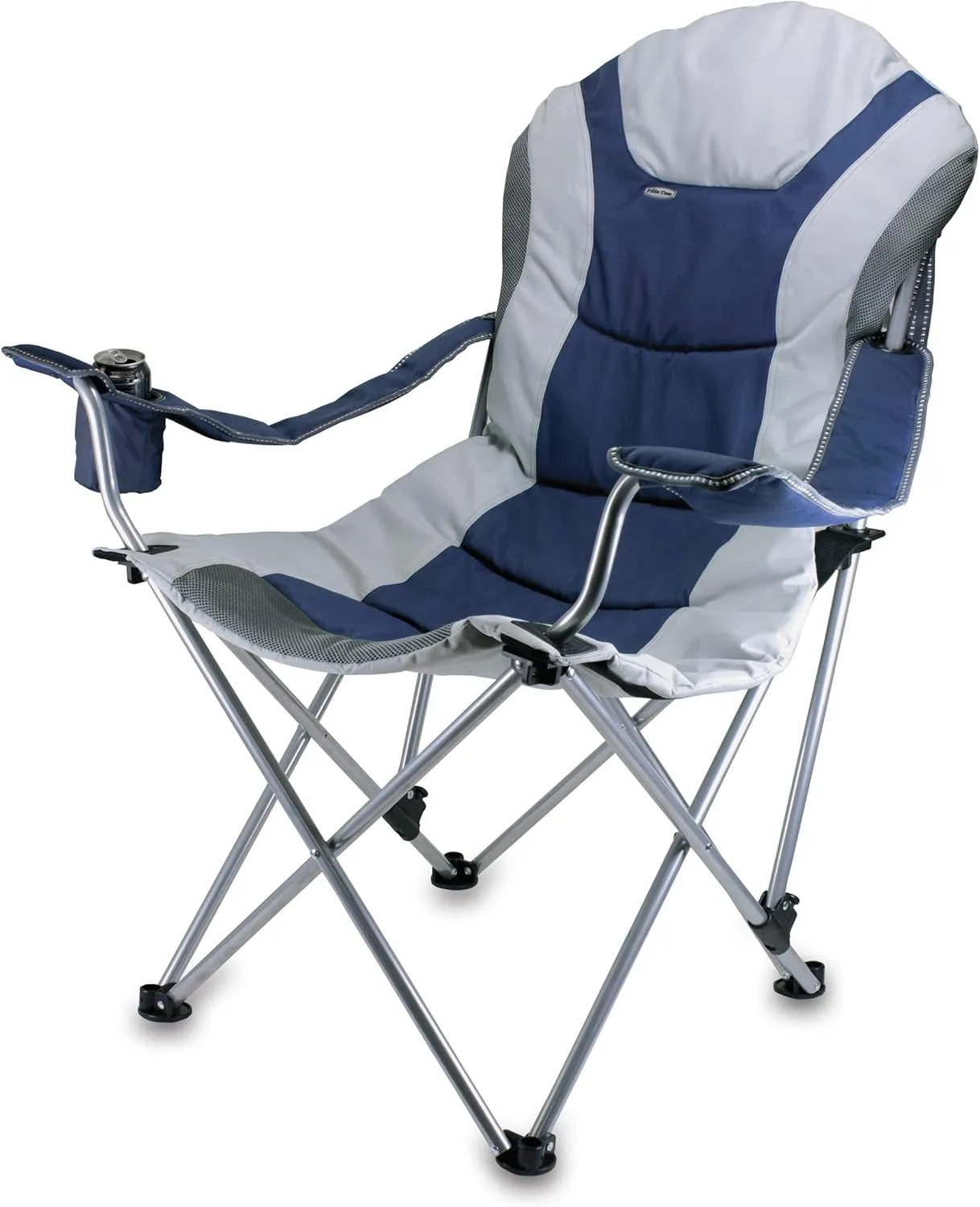 Picnic TIME Reclining Camp Chair, Beach Chair for Adults, Sports Chair with Carry Bag