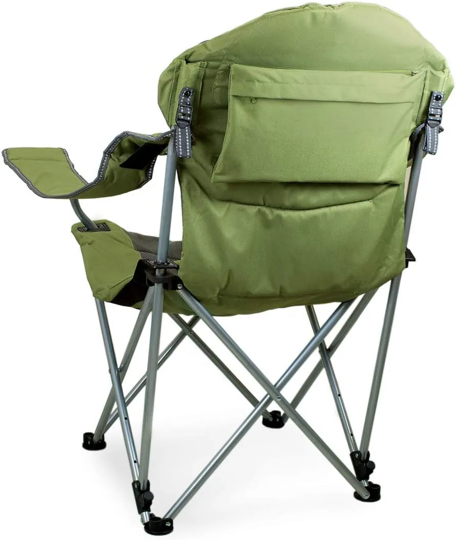 Picnic TIME Reclining Camp Chair, Beach Chair for Adults, Sports Chair with Carry Bag