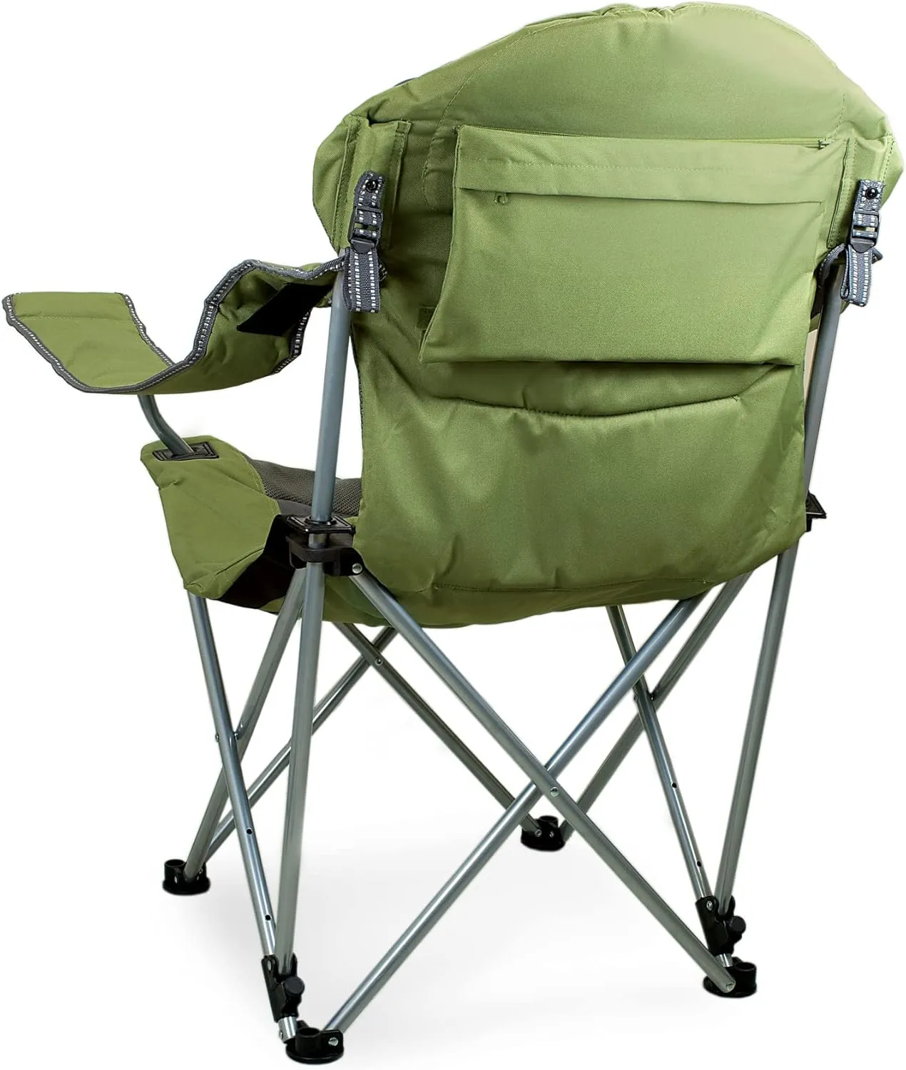Picnic TIME Reclining Camp Chair, Beach Chair for Adults, Sports Chair with Carry Bag