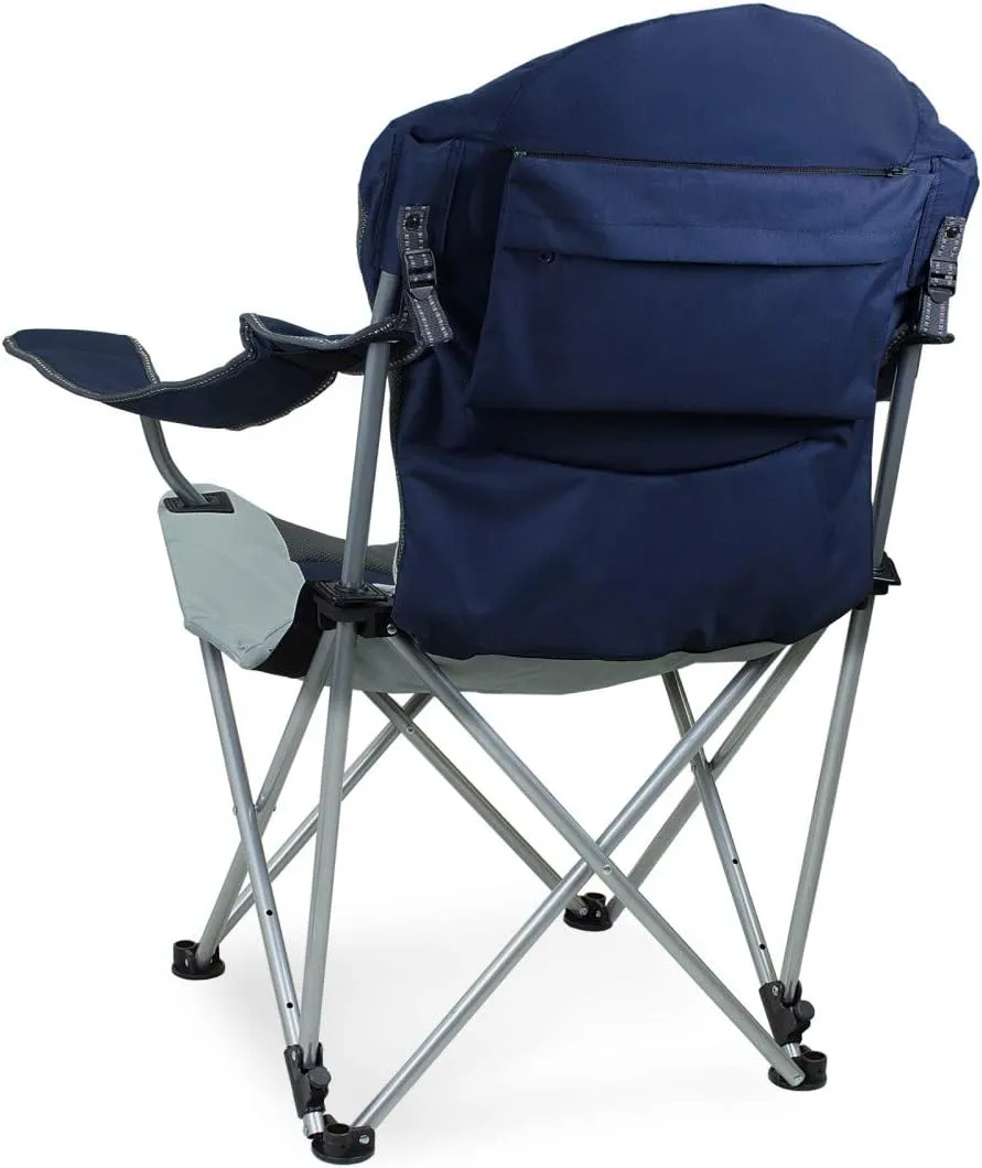 Picnic TIME Reclining Camp Chair, Beach Chair for Adults, Sports Chair with Carry Bag