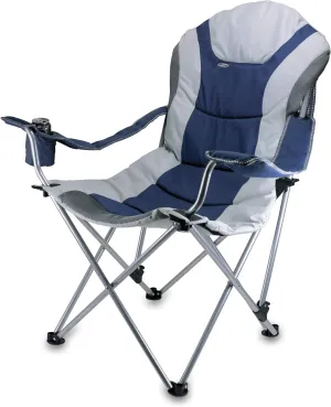 Picnic TIME Reclining Camp Chair, Beach Chair for Adults, Sports Chair with Carry Bag