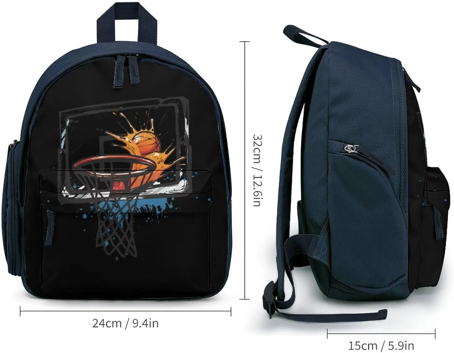 Player Basketball Slam Dunk Travel Laptop Backpack for Men Women Lightweight Shoulder Bag Work Bag Daypack