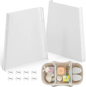 PoYang Dividers for Large Simple Modern Bag Accessories 2 Pack, Lightweight Metal Divider Tray for Simply Modern Getaway Tote, Sturdy & Waterproof Beach Tote Bag Organizer Insert, White
