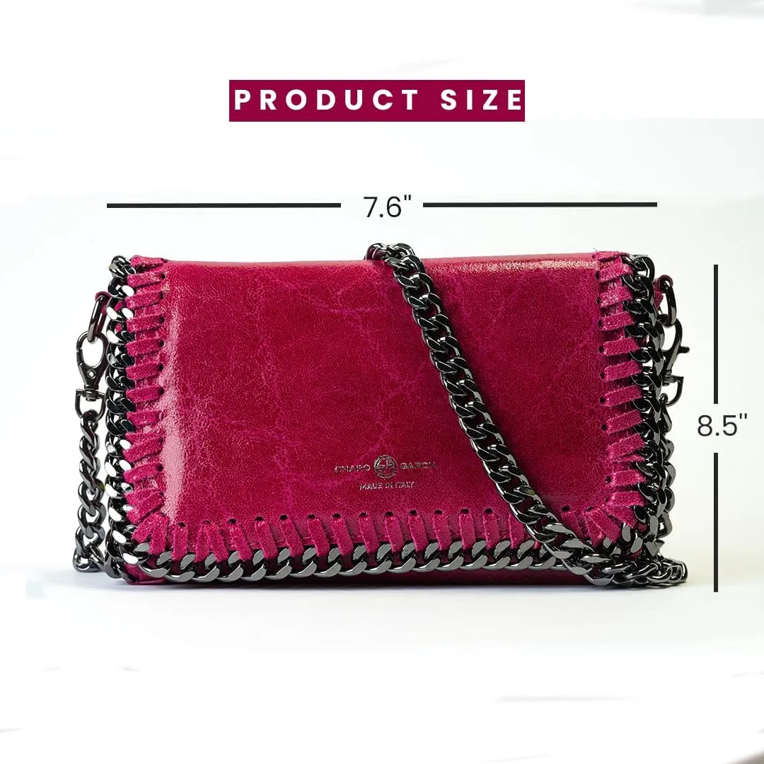 Premium Italian Leather Handmade in Florence, Italy. Small Crossbody Bag for Women with a Detachable Strap Made in Italy.