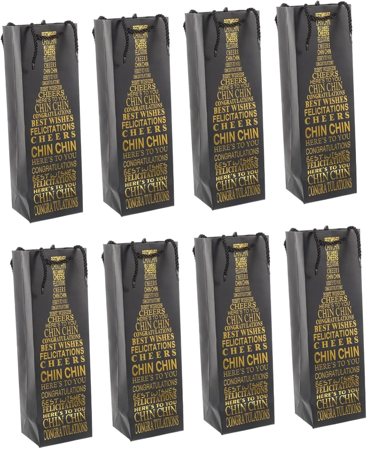 PRETYZOOM 10Pcs Red Wine Present Bags Paper Wine Bottle Pouches for Creative Present Wrapping Portable Storage Holders for Weddings Parties and Special Occasions