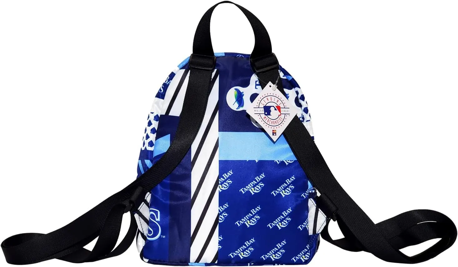 Pro Specialties Group Tampa Bay Rays Mini Backpack, Licensed Gift Merch for Rays Fans (Street Series Adult Bags) Ideal small backpack Waterproof, and trendy Tampa Bay Merchandise for Women