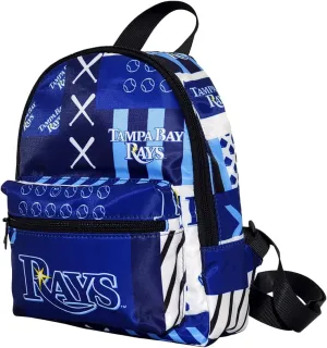 Pro Specialties Group Tampa Bay Rays Mini Backpack, Licensed Gift Merch for Rays Fans (Street Series Adult Bags) Ideal small backpack Waterproof, and trendy Tampa Bay Merchandise for Women