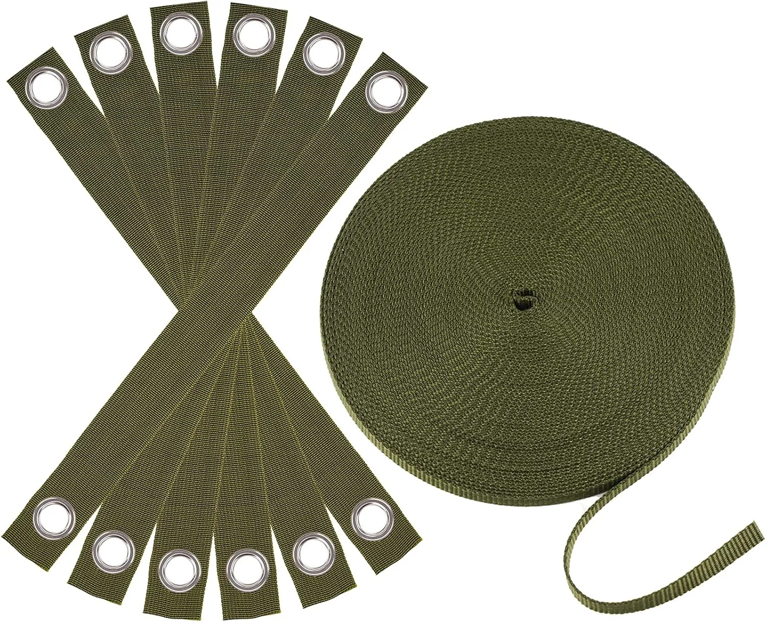 Professional Tree Stake Kits for 2 Trees- 6pcs 15.7 Inch Tree Straps   65.6 Feet Strong Rope for Plant Fix Straight Healthy Growth,Green