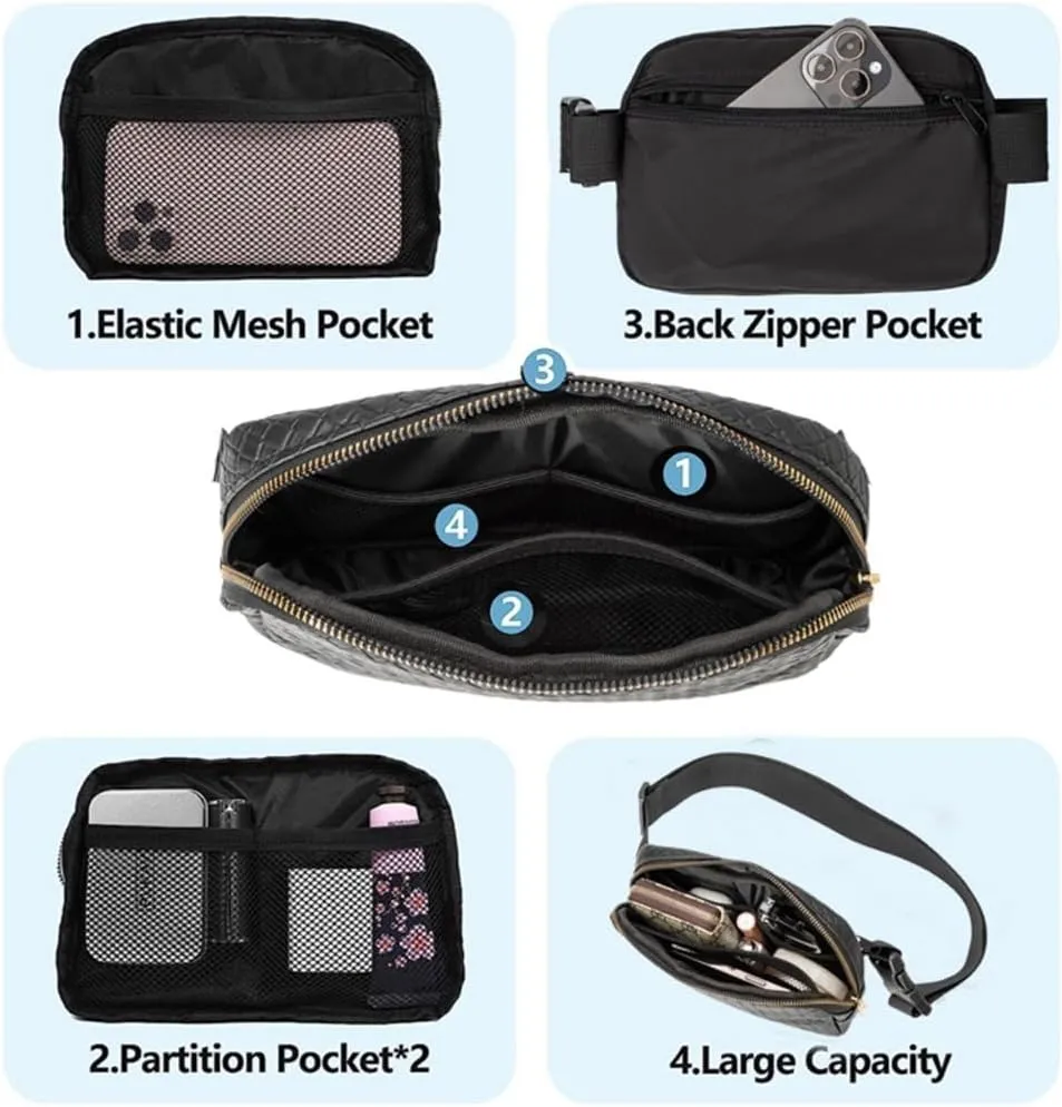 PU Leather Chest Bag Belt Bag Crossbody Bag Pack Purse for Women and Men with Adjustable Strap Outdoor Sports Yoga Bag (Red), R8787
