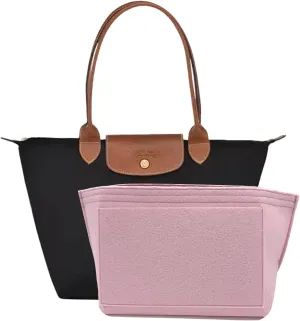 Purse Organizer Insert, Bag Organizer for Le Pliage, Handbags Organizer Insert (Pink, Small)