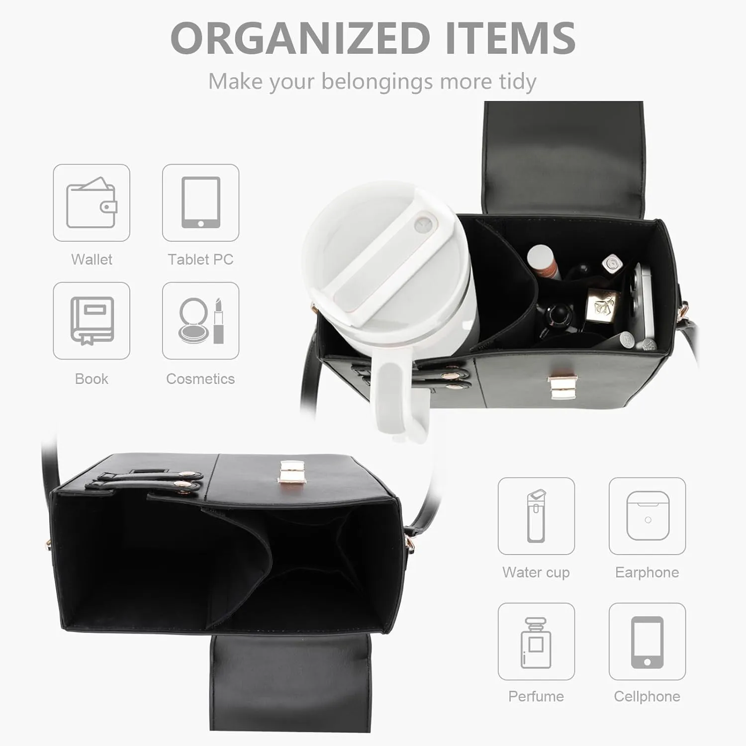 Purses With Cup Holder Crossbody Bags for Women Water Cup Cross Bottle Tumbler Purse Tote Bag With Cup Holder with Strap
