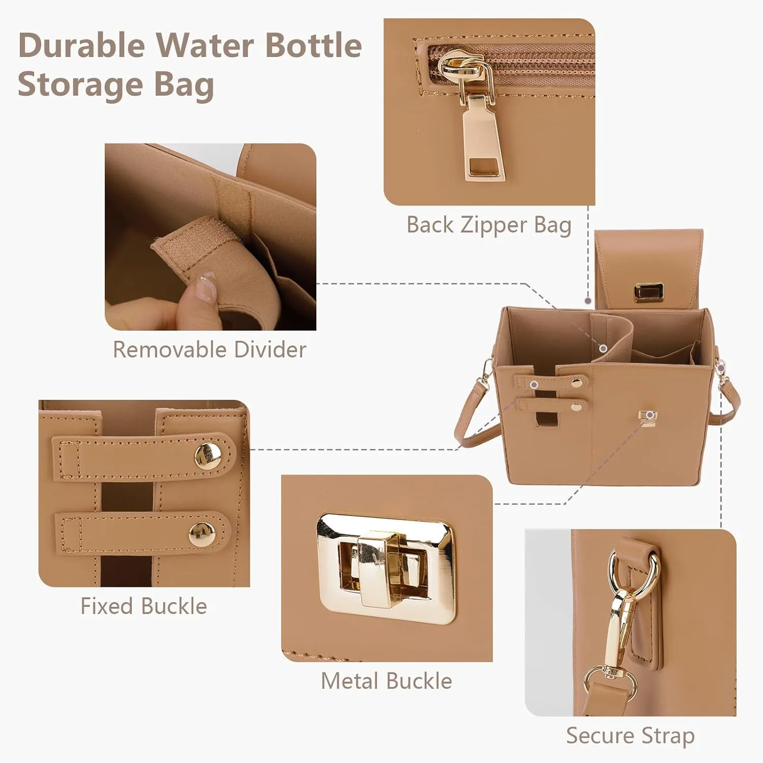 Purses With Cup Holder Crossbody Bags for Women Water Cup Cross Bottle Tumbler Purse Tote Bag With Cup Holder with Strap
