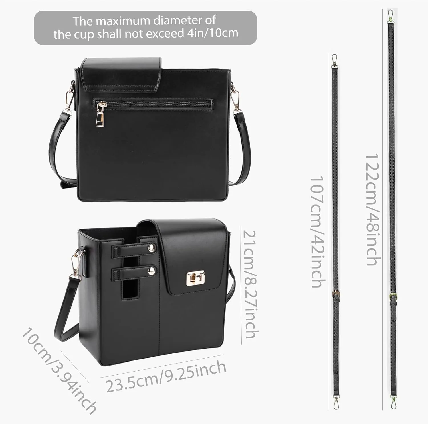 Purses With Cup Holder Crossbody Bags for Women Water Cup Cross Bottle Tumbler Purse Tote Bag With Cup Holder with Strap
