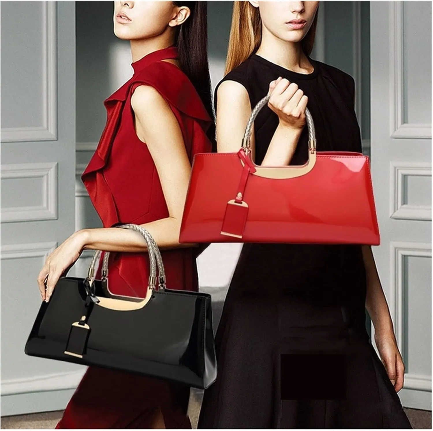 Quality Patent Leather Women Bag Travel Shoulder Bag For Women Tote Leather Handbags For Women