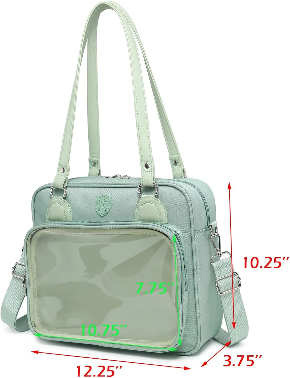 RAINBOW SMILE Canvas Ita Bag Backpack Crossbody Bag Kawaii Pin Display Bag Messenger Shoulder Bags
