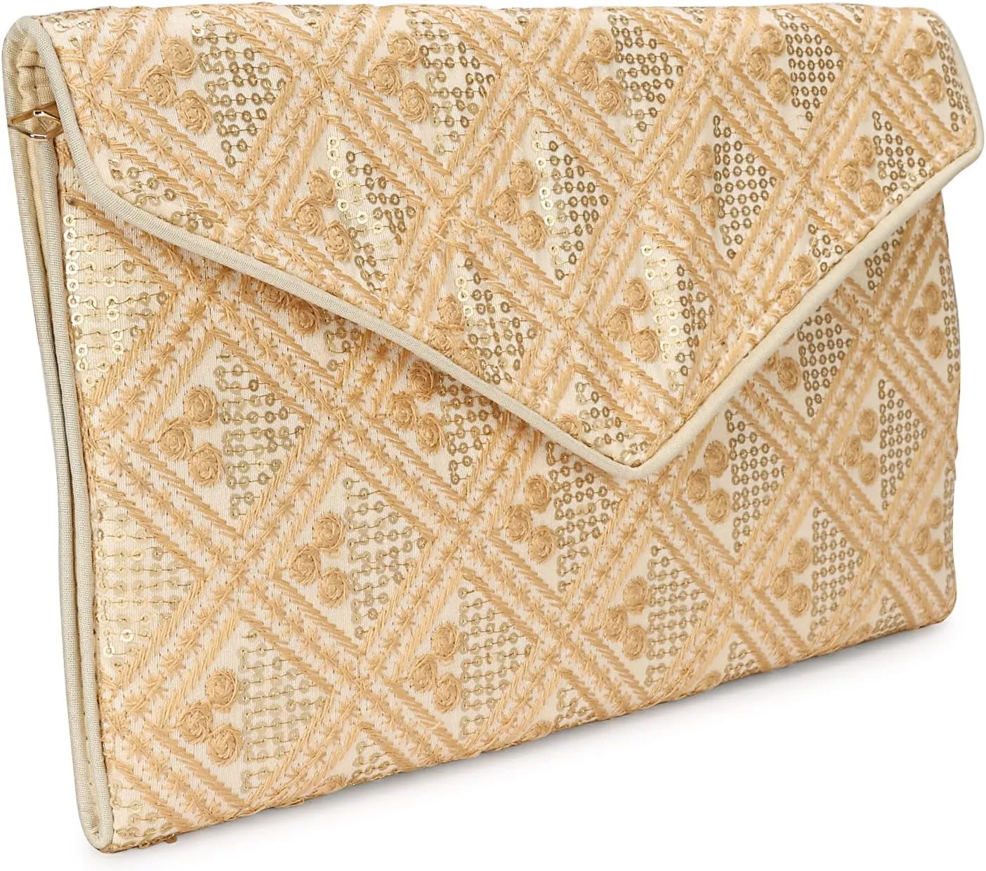 Rajasthani Indian Art Sling Bag Foldover Clutch Purse For Women, Indian Handcrafted Foldover Sling Clutch