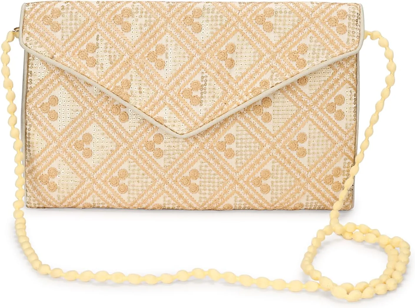 Rajasthani Indian Art Sling Bag Foldover Clutch Purse For Women, Indian Handcrafted Foldover Sling Clutch