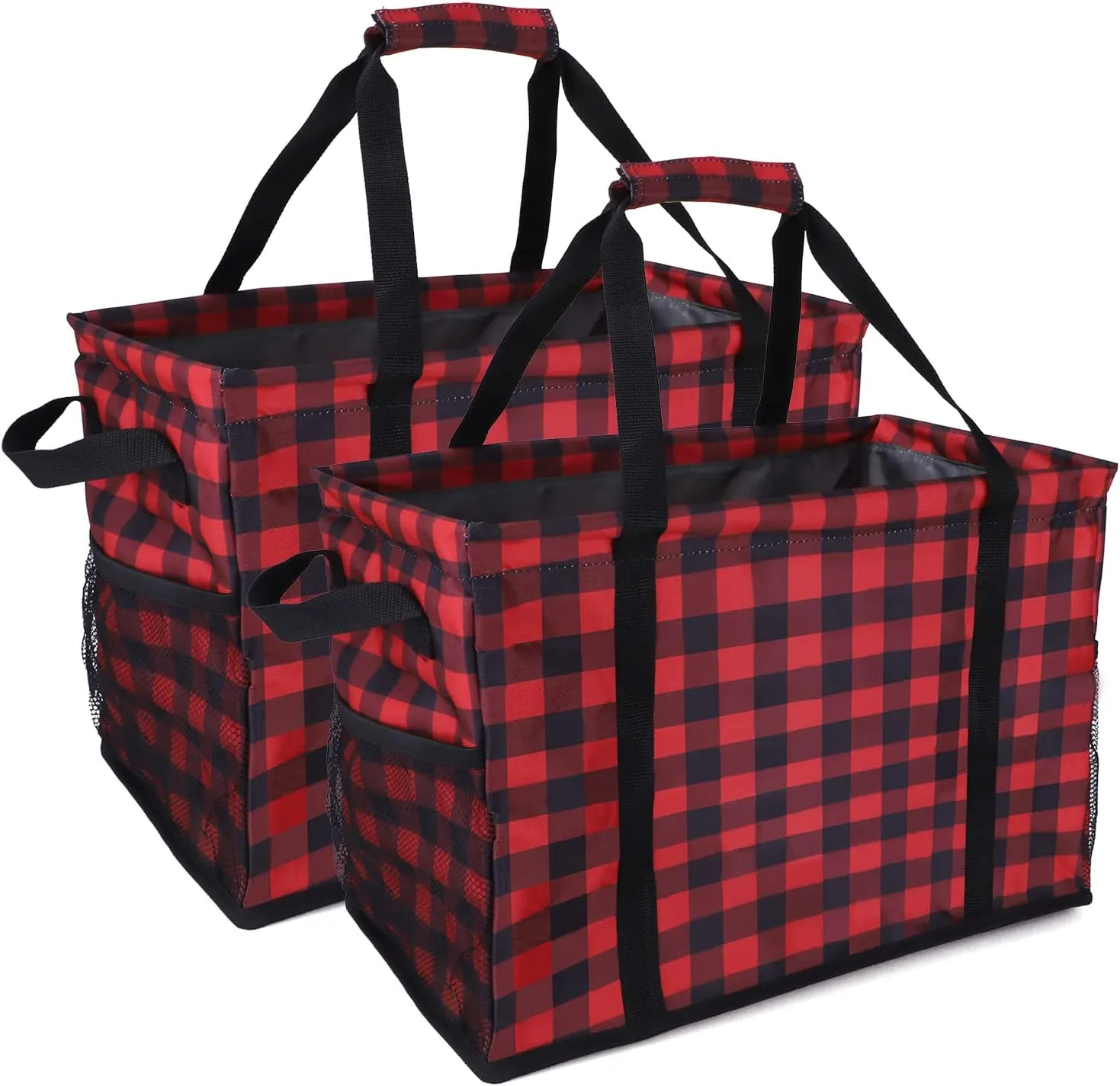 Ramhorn 2 Pack Large Utility Tote Bags Reusable Grocery Bag with Sturdy Handles for Storage, Camping, Shopping