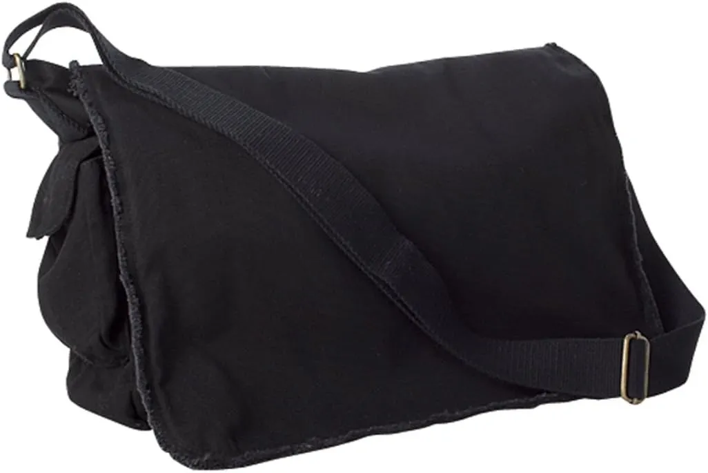 Raw Edge Messenger Bag, BLACK, One Size