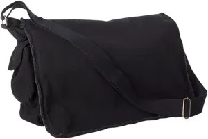 Raw Edge Messenger Bag, BLACK, One Size