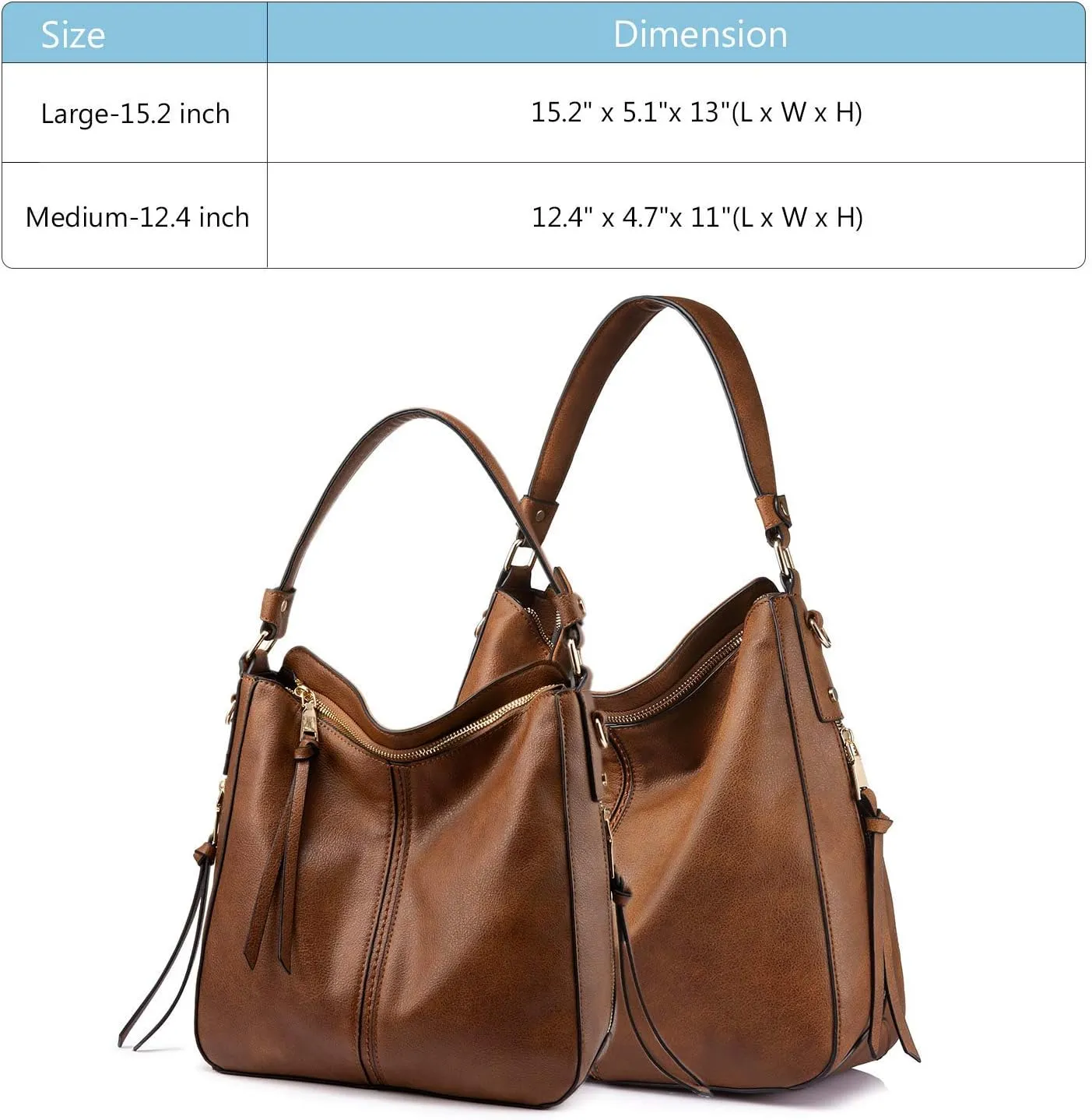 Realer Hobo Crossbody Bags for Women Designer Leather Hobo Handbags Retro Large Size Shoulder Bag Bucket Purse