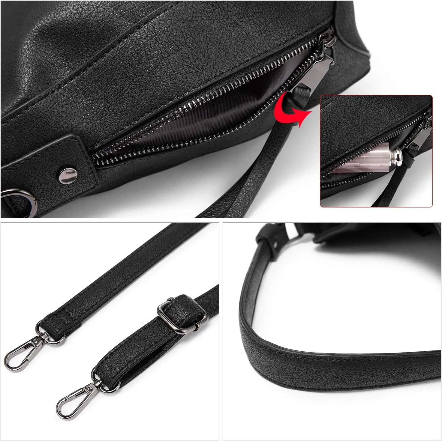 Realer Hobo Crossbody Bags for Women Designer Leather Hobo Handbags Retro Large Size Shoulder Bag Bucket Purse