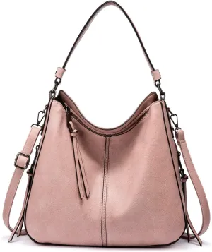 Realer Hobo Crossbody Bags for Women Designer Leather Hobo Handbags Retro Large Size Shoulder Bag Bucket Purse