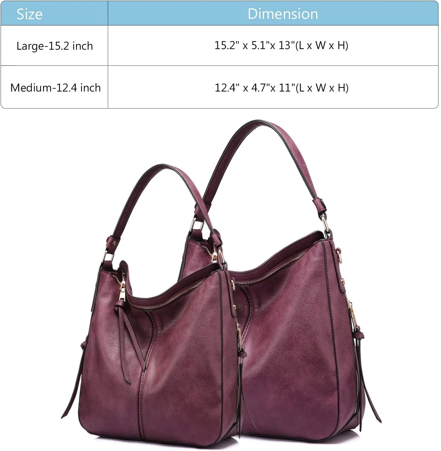 Realer Hobo Crossbody Bags for Women Designer Leather Hobo Handbags Retro Large Size Shoulder Bag Bucket Purse