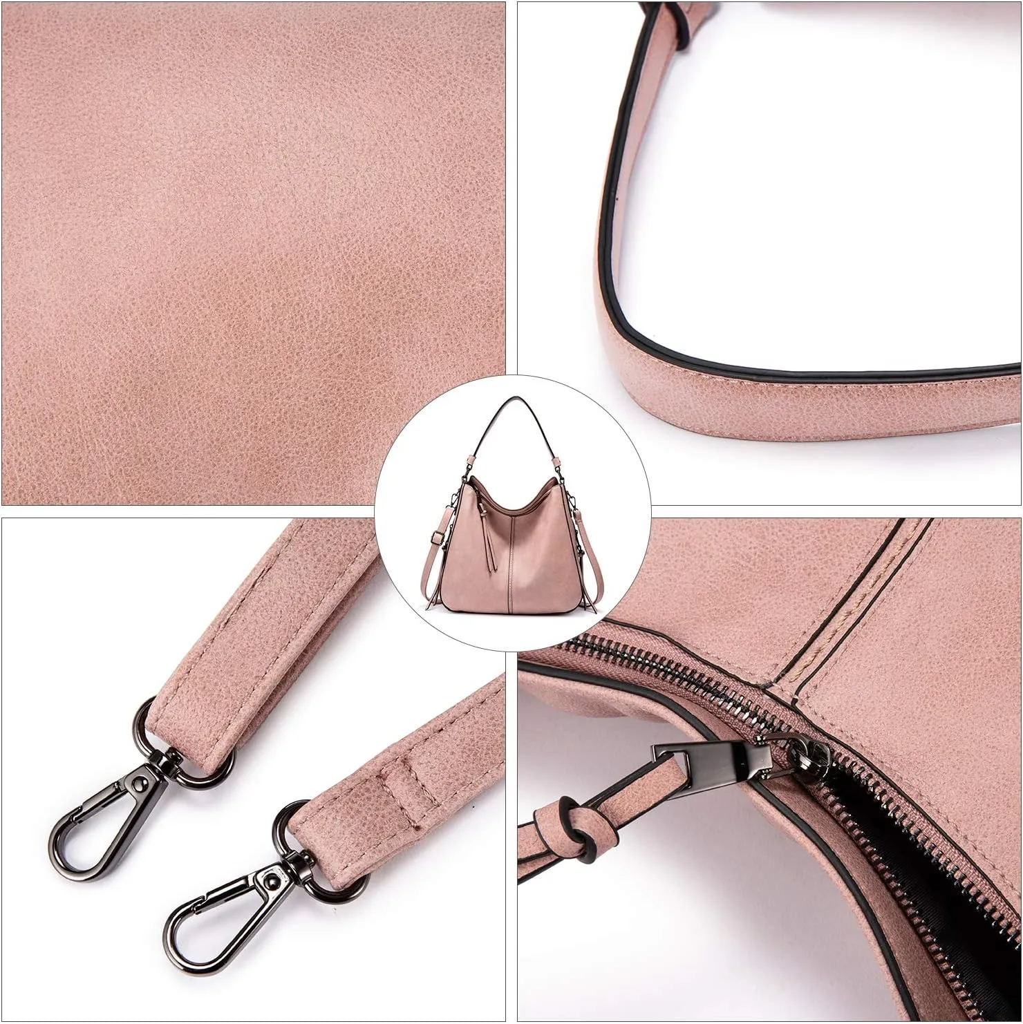 Realer Hobo Crossbody Bags for Women Designer Leather Hobo Handbags Retro Large Size Shoulder Bag Bucket Purse