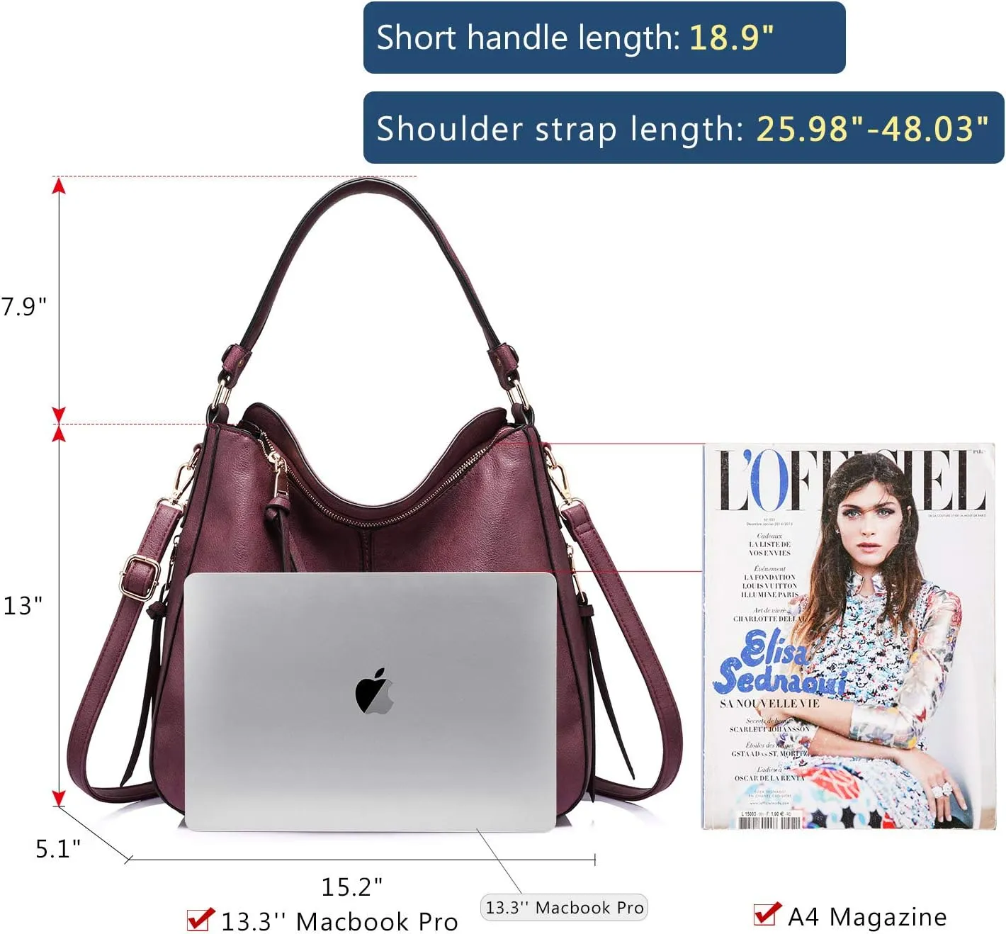 Realer Hobo Crossbody Bags for Women Designer Leather Hobo Handbags Retro Large Size Shoulder Bag Bucket Purse