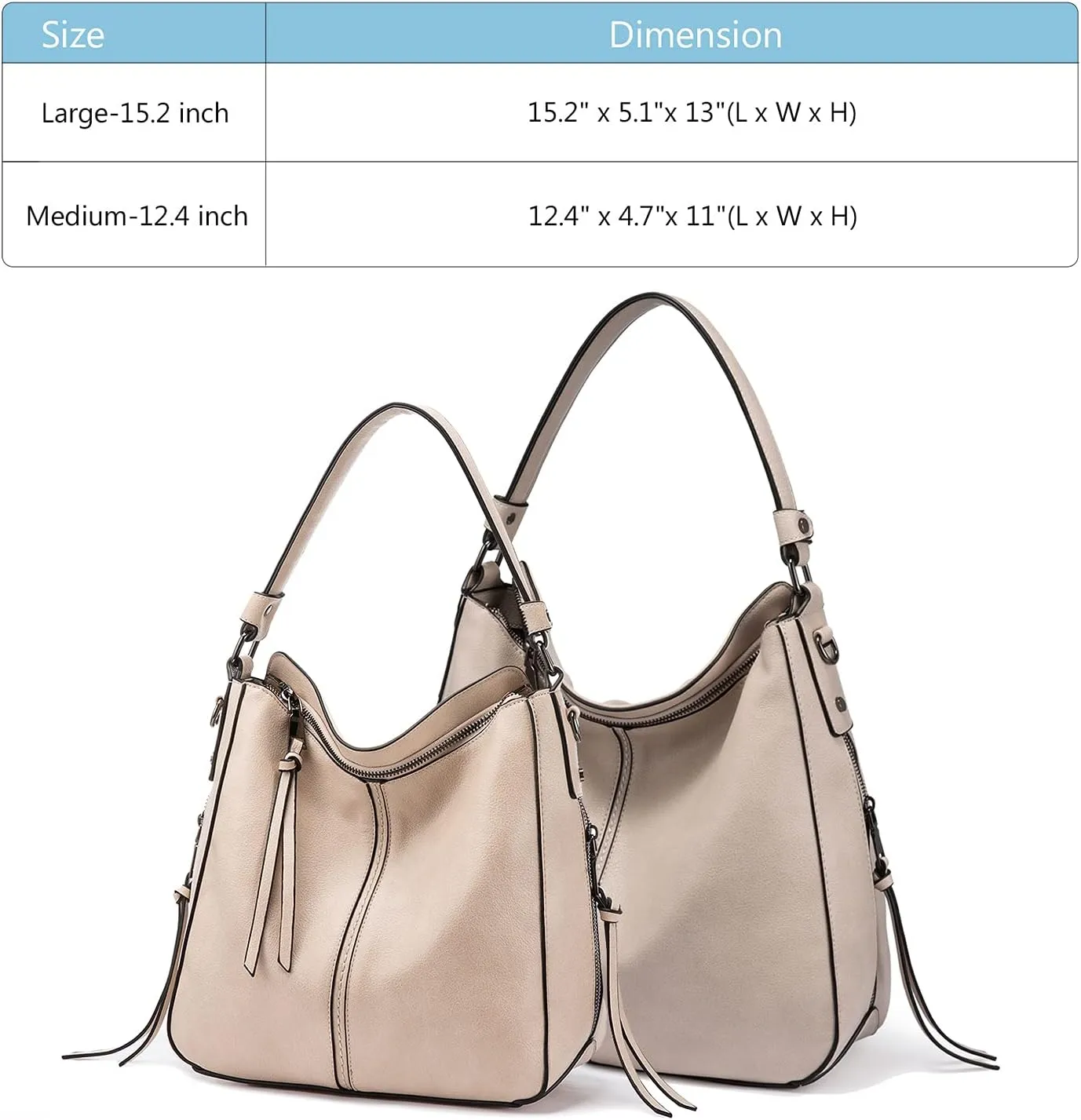 Realer Hobo Crossbody Bags for Women Designer Leather Hobo Handbags Retro Large Size Shoulder Bag Bucket Purse
