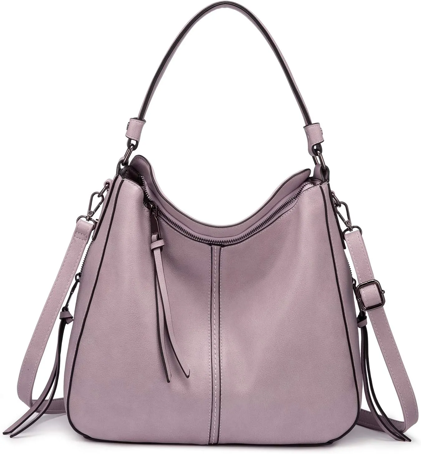 Realer Hobo Crossbody Bags for Women Designer Leather Hobo Handbags Retro Large Size Shoulder Bag Bucket Purse