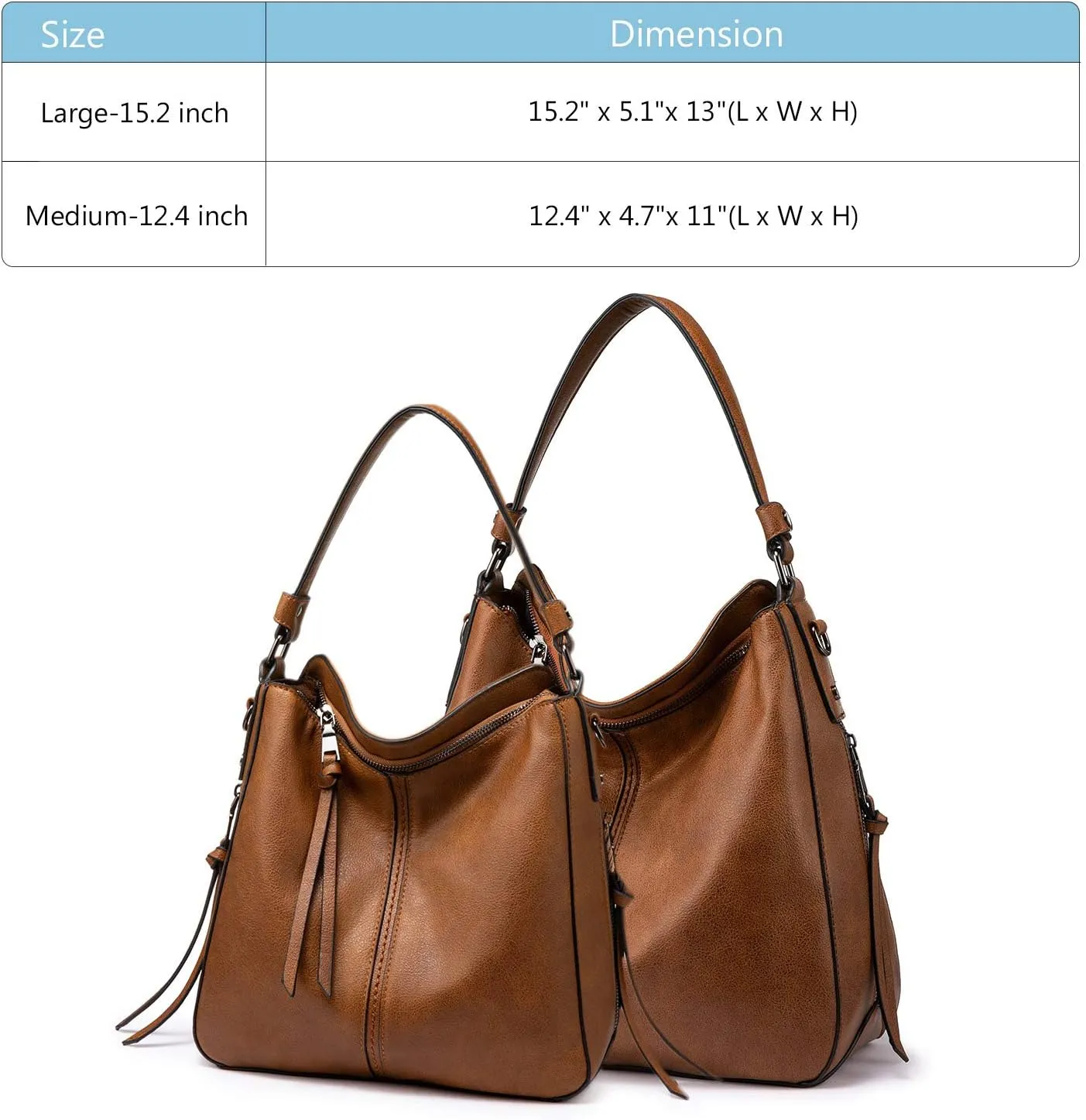 Realer Hobo Crossbody Bags for Women Designer Leather Hobo Handbags Retro Large Size Shoulder Bag Bucket Purse