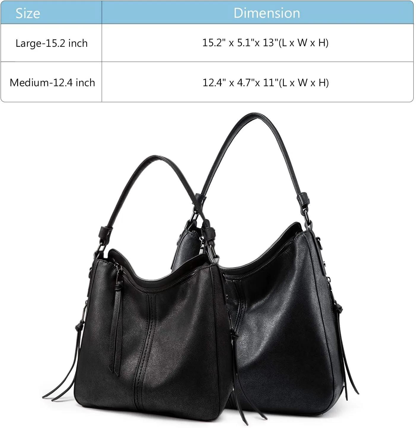 Realer Hobo Crossbody Bags for Women Designer Leather Hobo Handbags Retro Large Size Shoulder Bag Bucket Purse