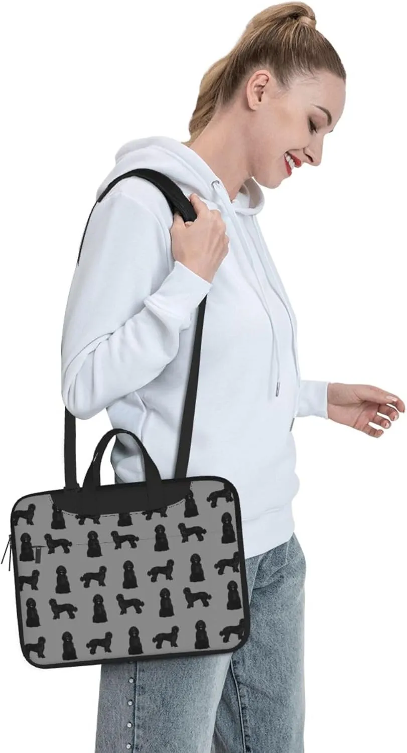 Red Black Polka Dots Ladybugs Laptop Shoulder Bag ​for Men Women, Computer Carrying Case Messenger Bag with Strap