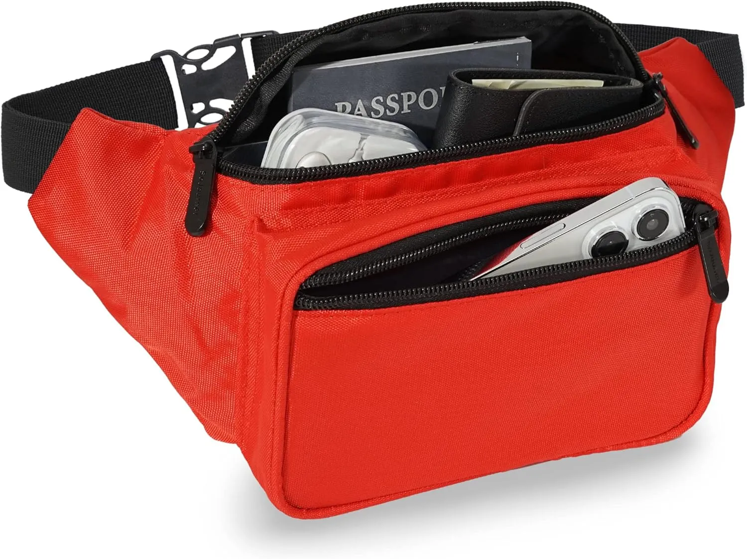 Red Fanny Pack Belt Bag I Mens Fanny Packs for Women Fashionable - Crossbody Bag Bum bag Waist Bag Waist Pack - Hands Free for Hiking, Running, Travel, Waterproof and more