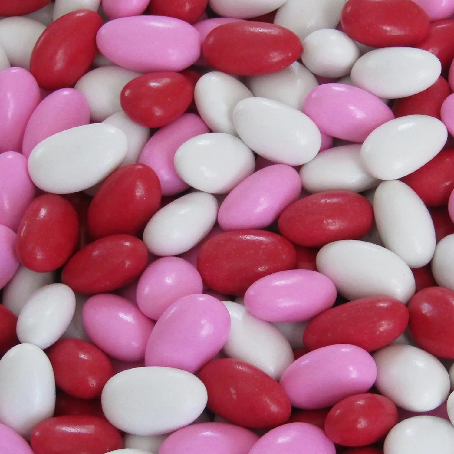 Red Pink & White Jordan Almonds Mix by It's Delish, 1 LB Bulk Bag | Valentines and Mothers Day Girl Theme Bulk Party Favors Almond Nut Coated in Sweet Hard Candy Shell - Vegan & Kosher