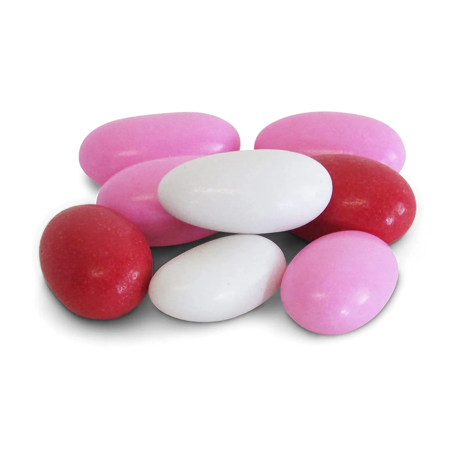 Red Pink & White Jordan Almonds Mix by It's Delish, 1 LB Bulk Bag | Valentines and Mothers Day Girl Theme Bulk Party Favors Almond Nut Coated in Sweet Hard Candy Shell - Vegan & Kosher