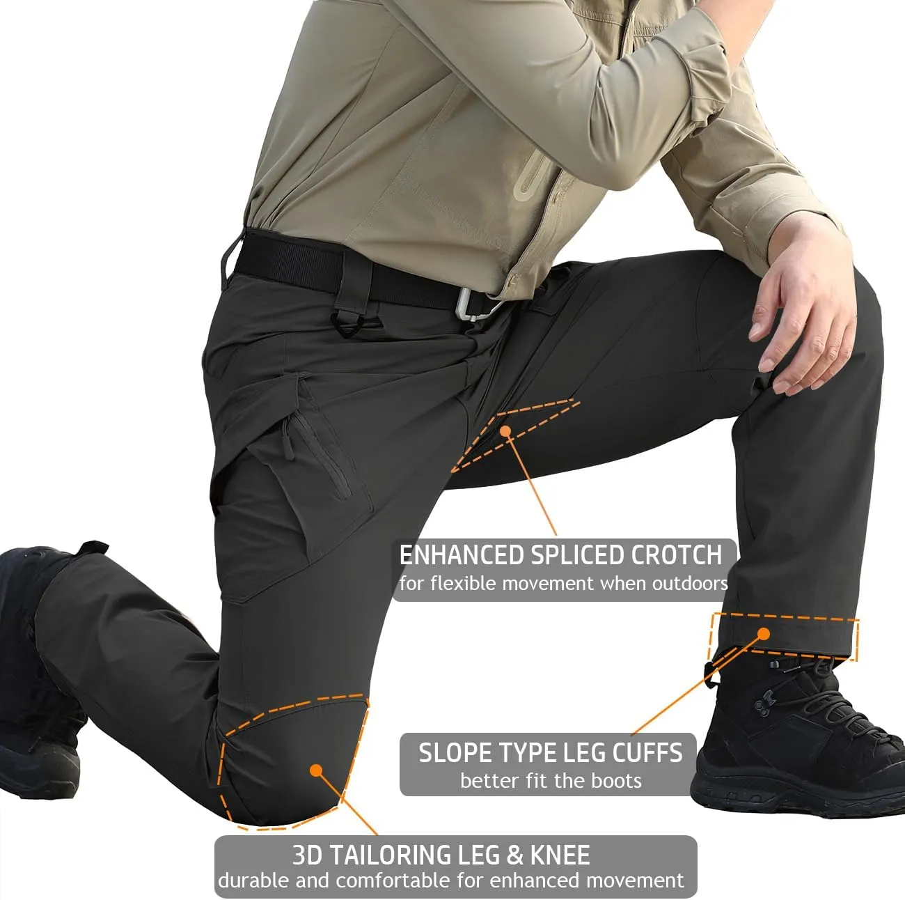 ReFire Gear Men's Quick Dry Tactical Pants Summer Lightweight Outdoor Hiking Cargo Trousers