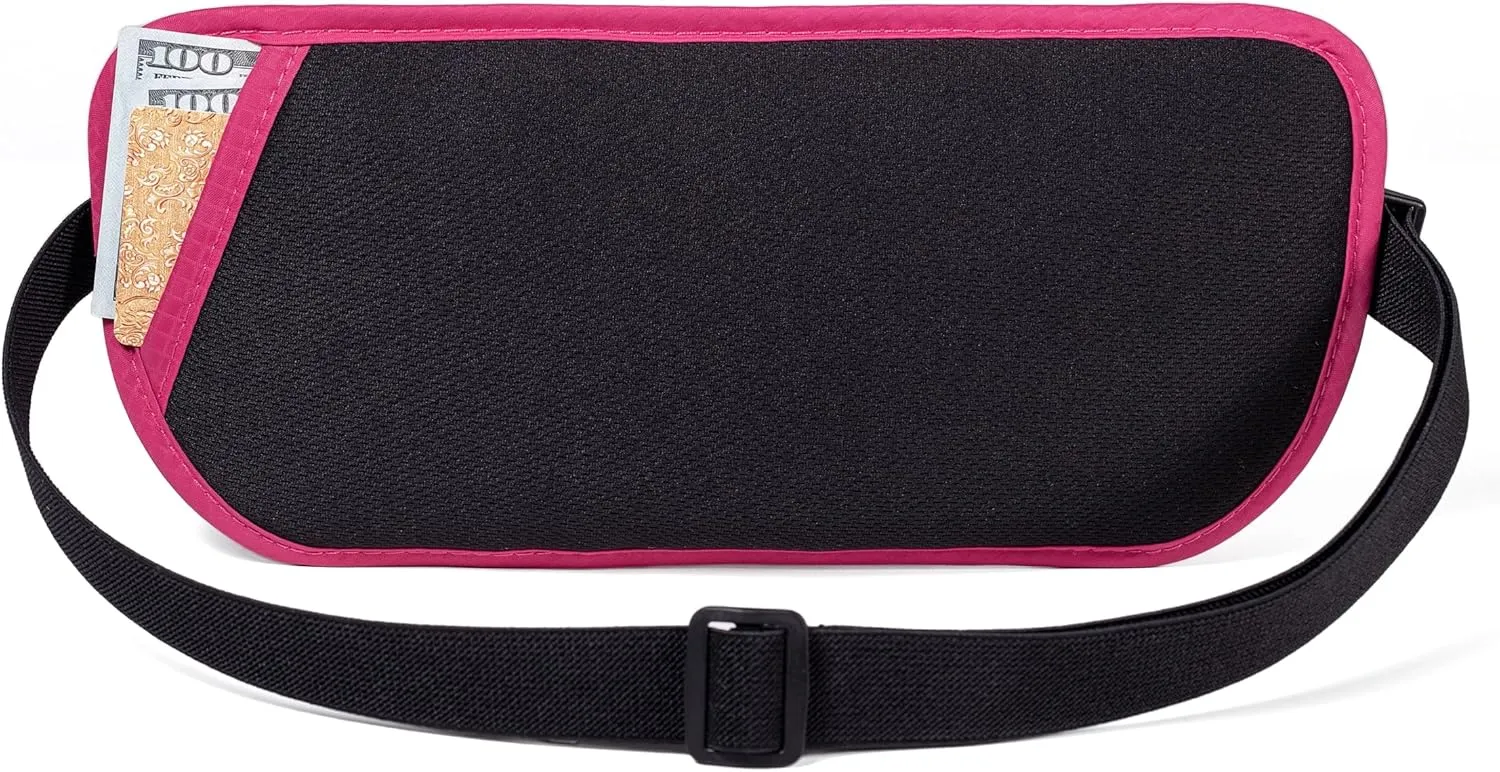 RFID Blocking Passport Holder - Money Belt & Travel Wallet, Travel Belt Bag Fanny Pack for Women
