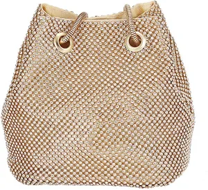 Rhinestone Evening Bag for Women Crystal Bucket Purse Sparkly Clutch Glitter Handbag Bling Wedding Shoulder Bag