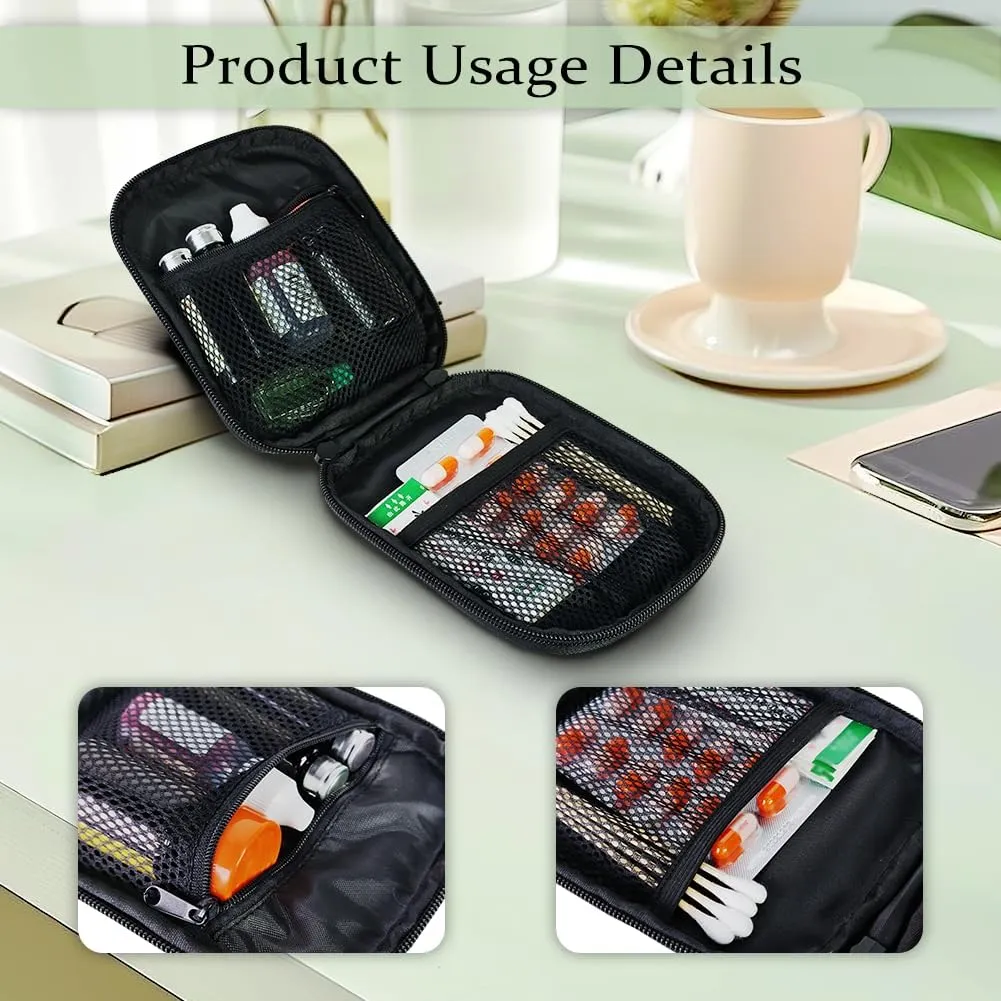 Rnyleeg Nursing First Aid Bag-Small First Aid Kit Bag Empty for Home Outdoor Travel Camping Hiking,Mini Empty Compact Storage Bag