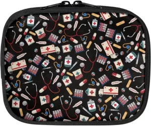 Rnyleeg Nursing First Aid Bag-Small First Aid Kit Bag Empty for Home Outdoor Travel Camping Hiking,Mini Empty Compact Storage Bag