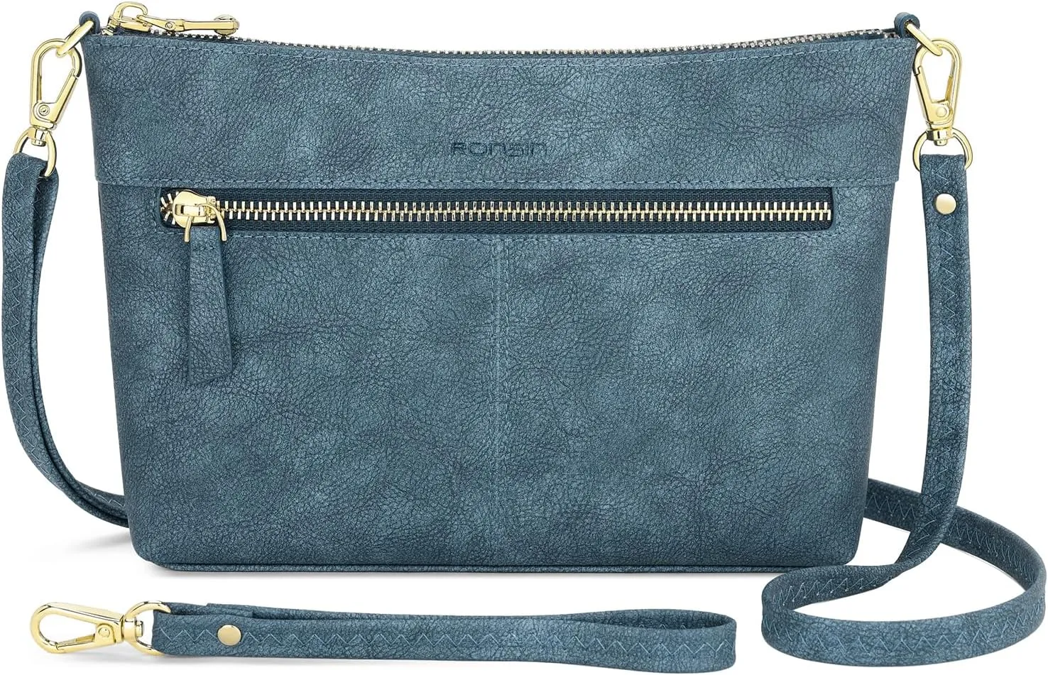 RONSIN Crossbody Bag for Women Cell Phone Purse Bucket Bag Shoulder Bag with Multi Zipper Pockets