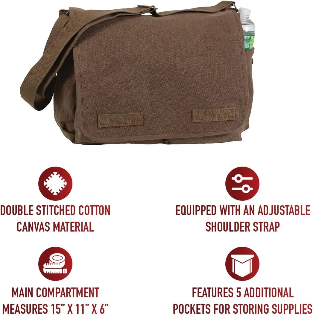 Rothco Classic Canvas Messenger Bag